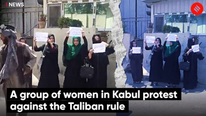 A Group of Women in Kabul Protest Against the Taliban Rule