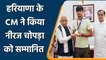 Haryana CM Manohar Lal Khattar felicitates Neeraj Chopra in Chandigarsh | वनइंडिया हिन्दी