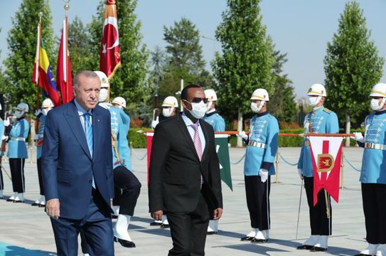 Cumhurbaşkanı Erdoğan, Etiyopya Başbakanı Ahmed'i resmi törenle karşıladı