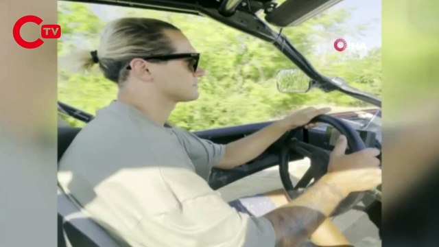Sulama kanalında ATV ile sörf yaptı