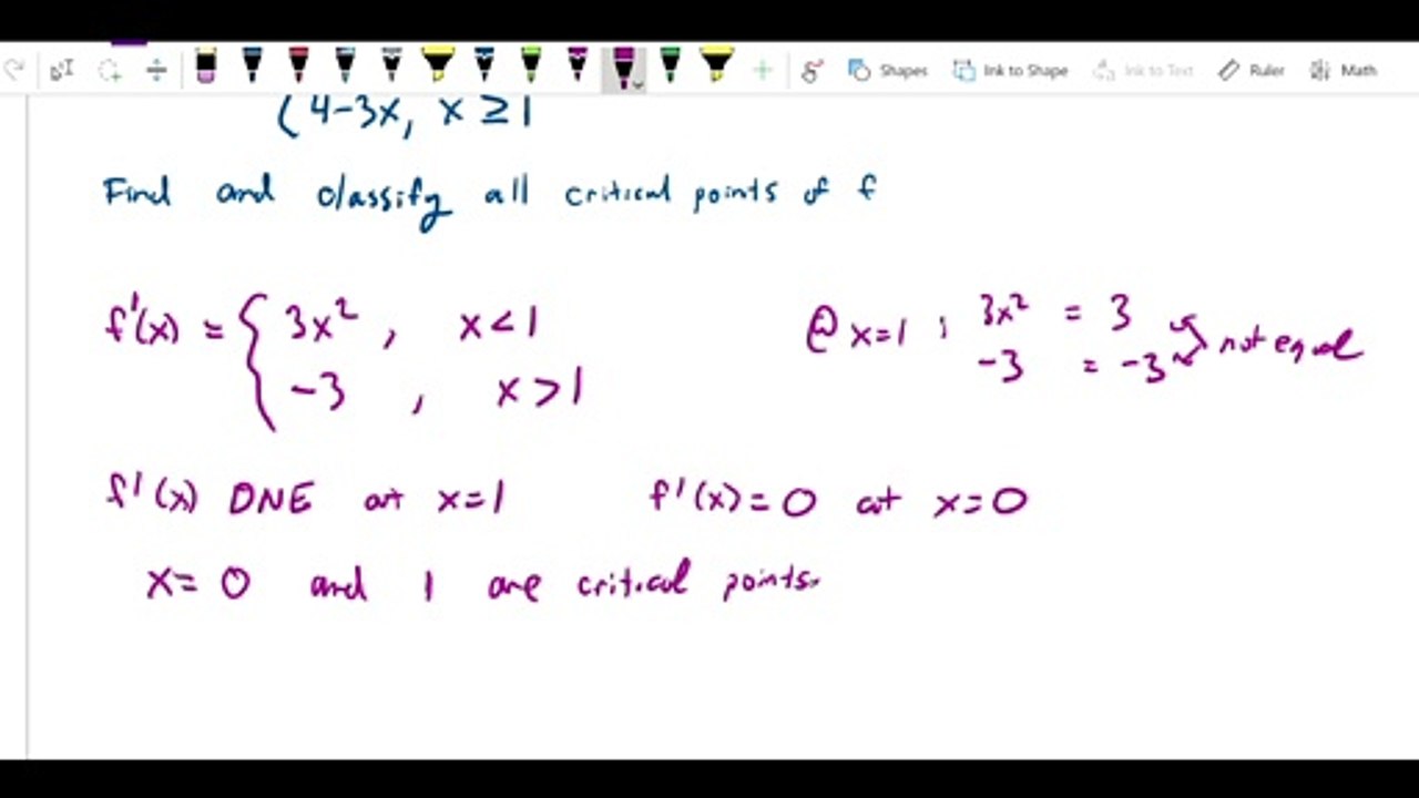 Monotone Functions and the First Derivative Test - Example 2 using first derivative test