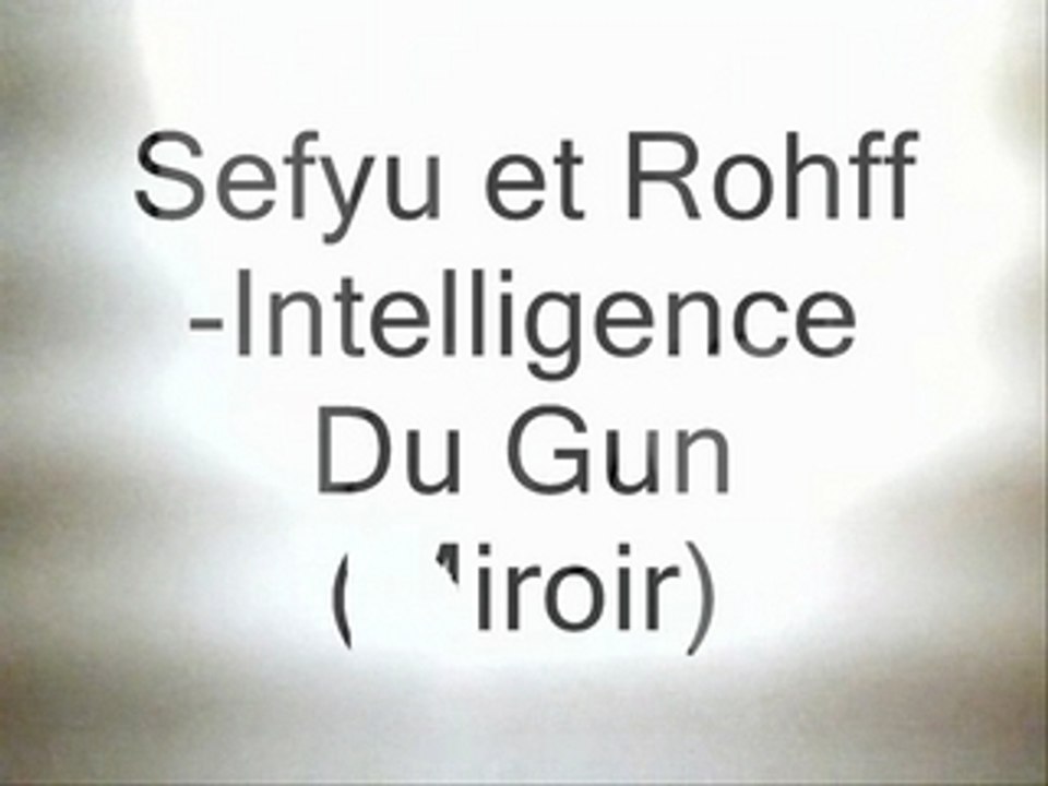 Sefyu et Rohff-Intelligence Du Gun (Miroir)