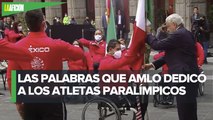 AMLO abandera a delegación mexicana que competirá en los Juegos Paralímpicos de Tokio 2020