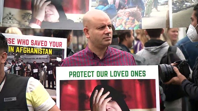 Afghan ex-British Army personnel stage demo near Parliament