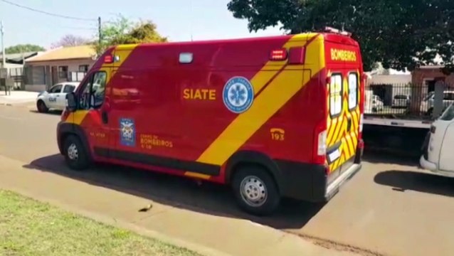 Homem sofre queda no Bairro Periolo e é socorrido pelo Corpo de Bombeiros