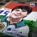 Andhra Artist Creates Salt Art Of Olympic Medallist Neeraj Chopra