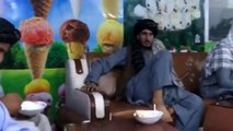 Watch: Taliban fighters eat ice cream in Kabul