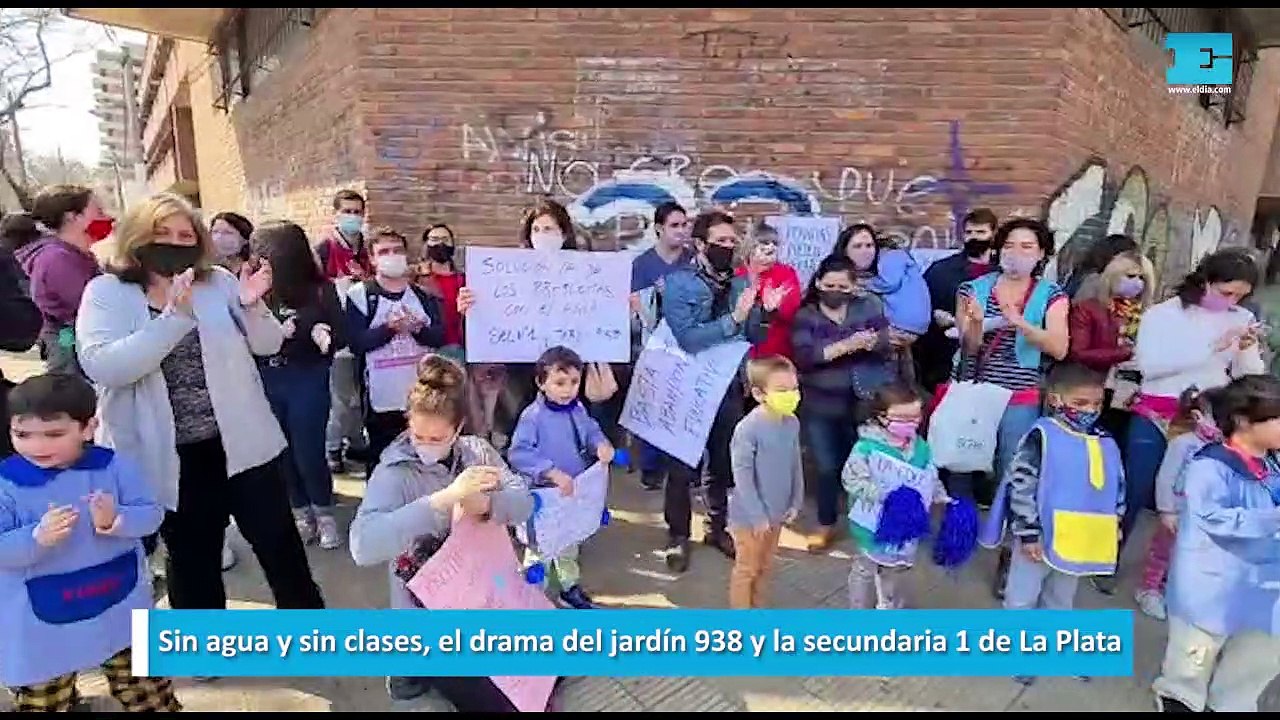 Sin agua y sin clases, el drama del jardín 938 y la secundaria 1 de La Plata