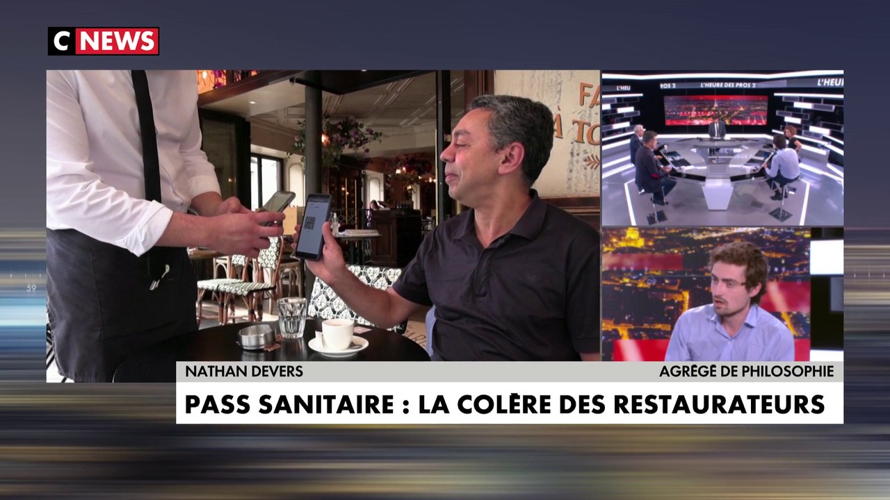 Selon Nathan Devers, les restaurateurs subissent «un harcèlement aveugle» de la part du gouvernement au sujet du pass sanitaire.
