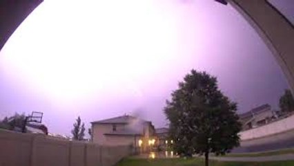 Powerful Lightning Storm Captured in Slow Motion