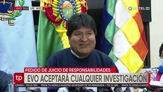 Evo Morales dice que está dispuesto a someterse a procesos