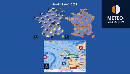 previsions météo du mercredi 18 août 2021