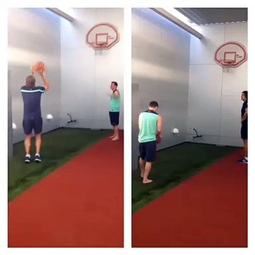 Messi Playing Basketball And Making Easy Throws
