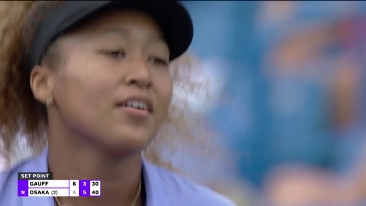 Osaka recovers from a set down to beat Gauff