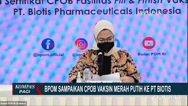 BPOM Sebut Izin Penggunaan Darurat Vaksin Merah Putih Diberikan Pada 2022