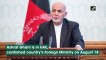 Ashraf Ghani in UAE, confirms country’s Foreign Ministry