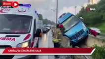 İstanbul’da TIR ve araçlar birbirine girdi
