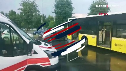 Kartal'da İETT otobüsü bisikletlilere çarptı: Yaralılar var