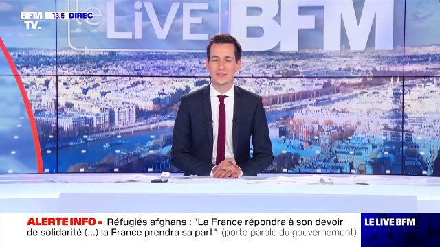 Le présentateur Loïc Besson dit au revoir aux téléspectateurs avant de revenir queques minutes plus tard.
