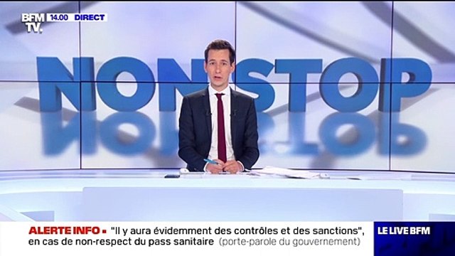 Le présentateur Loïc Besson dit au revoir aux téléspectateurs avant de revenir queques minutes plus tard.