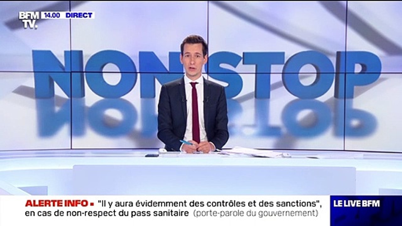 Le présentateur Loïc Besson dit au revoir aux téléspectateurs avant de revenir queques minutes plus tard.