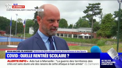 Jean-Michel Blanquer évoque un "objectif école ouverte" pour l'année 2021-2022
