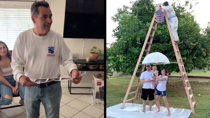 Family Guesses How Dad Will React To Pregnancy News & Paint Pour Gender Reveal