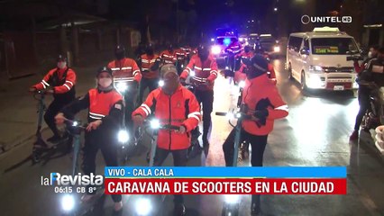 Ronald Arnez y Diana Cardozo patrullaron en scooter junto al personal de Movilidad Urbana, parte 1