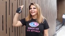 Rakhi Sawant Speaking To The Media About Her Spiderwoman Stunt Outside Bigg Boss OTT House & More