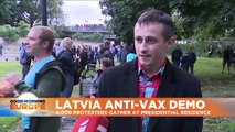 Latvia's plans for mandatory vaccination spark huge protests