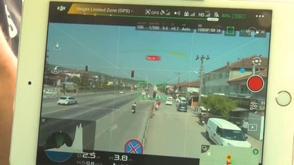 Kurallara uymayan sürücüler "drone"dan kaçamadı