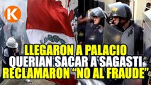 MANIFEST4NTES LLEGARON HASTA PALACIO PARA PEDIR A SAGASTI NUEVAS ELECCIONES POR EL FR4UDE