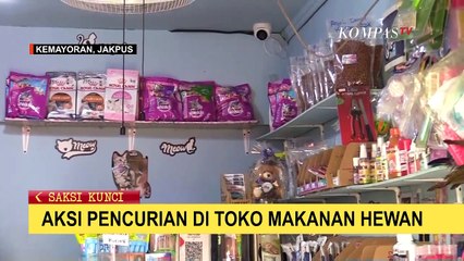 Detik-detik Pencurian di Toko Makanan Hewan Pada Siang Hari