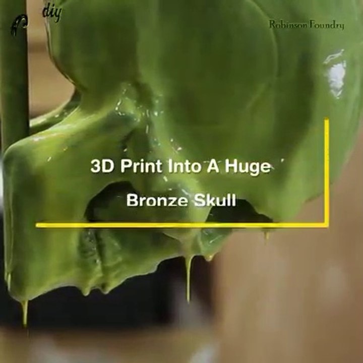 3d print into a huge bronze skull - Lost PLA metal casting │ Lost PLA Metal Casting