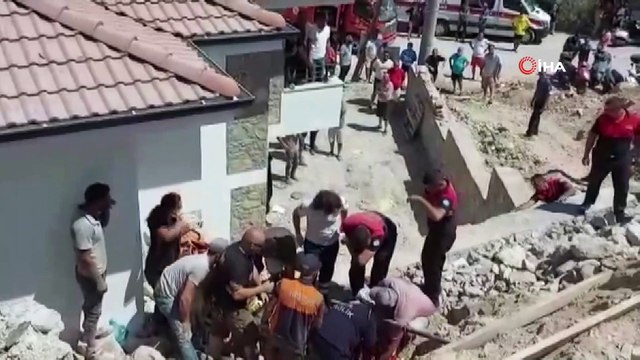 İnşaat işçisi çöken istinat duvarının altında kaldı
