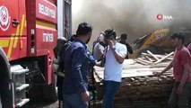 Karaman'da kereste deposunda çıkan yangın 3 saatte kontrol altına alındı