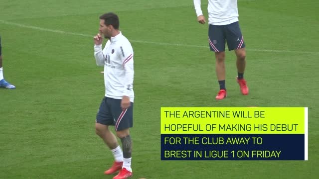 Lionel Messi put through his paces in PSG training