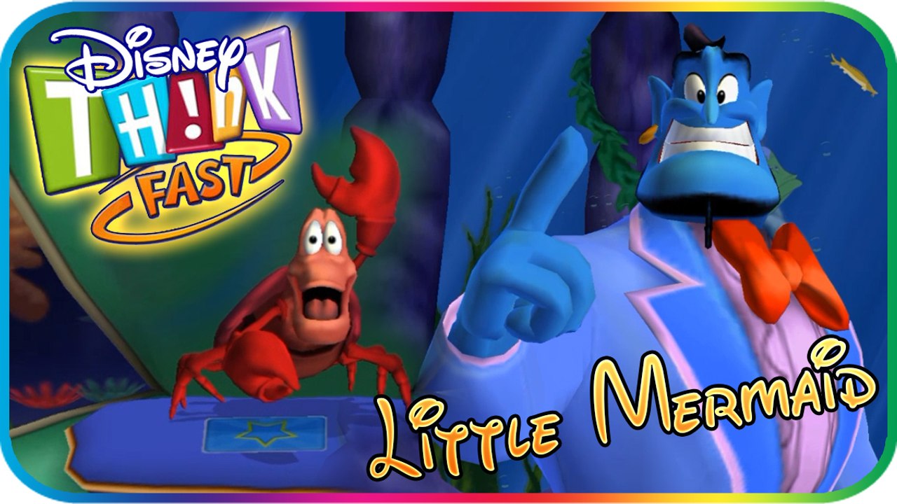 Disney THiNK Fast Gameplay Part 2 (Wii, PS2) Little Mermaid \ Ocean ...