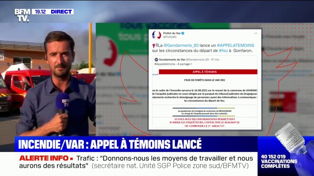 Incendie dans le Var: la gendarmerie lance un appel à témoins pour éclaircir les circonstances du départ du feu