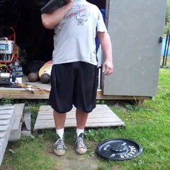 Middle Finger Curl & Press R & L Jackson 50lb Plates