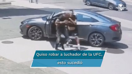 Ladrón intenta robarle su auto a luchador profesional y termina golpeado