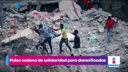 Piden formar cadena de solidaridad para los damnificados de Haití