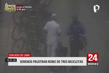 Cercado de Lima:  serenos frustran robo de tres bicicletas