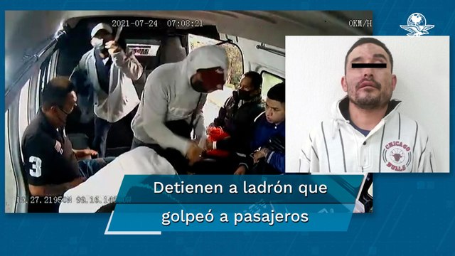 Cae asaltante que amenazó con cuchillos a pasajeros en combi de Naucalpan