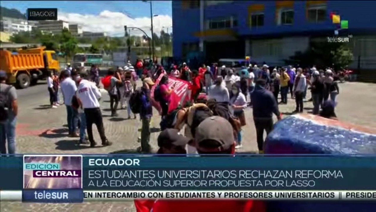 Ecuador: Universitarios rechazan reforma en la educación superior propuesta por Lasso