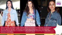Love the modern-day short-length denim jackets Ananya , Shraddha and Alia are your vogue queens