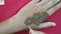 मेहंदी  डिजाइन आसान  - back hand party henna mehndi design  - easy simple uniqe style finger mehndi design - latest mehendi design - Habiba Mehndi Art