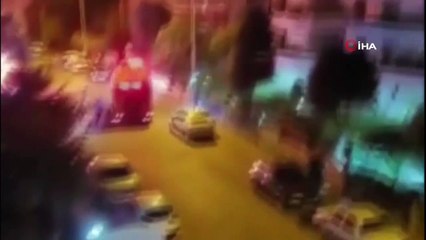 Bursa'da park halindeki minibüs alev alev yandı