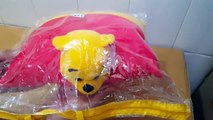 Unboxing and Review of Fun Zoo Soft Plush Stuffed bhalu cushion pillow for Kids Boys Girls