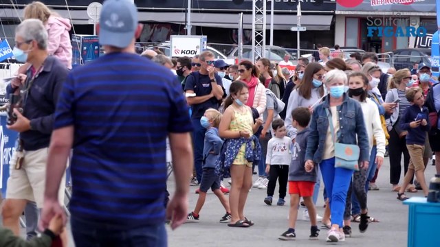 LA SOLITAIRE DU FIGARO 2021 : Ambiance sur le village à Saint-Nazaire